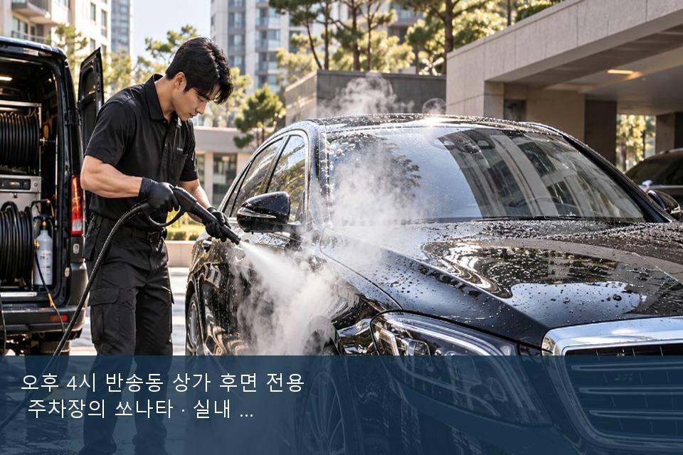 오후 4시 반송동 상가 후면 전용 주차장의 쏘나타 · 실내 냄새를 연 기록