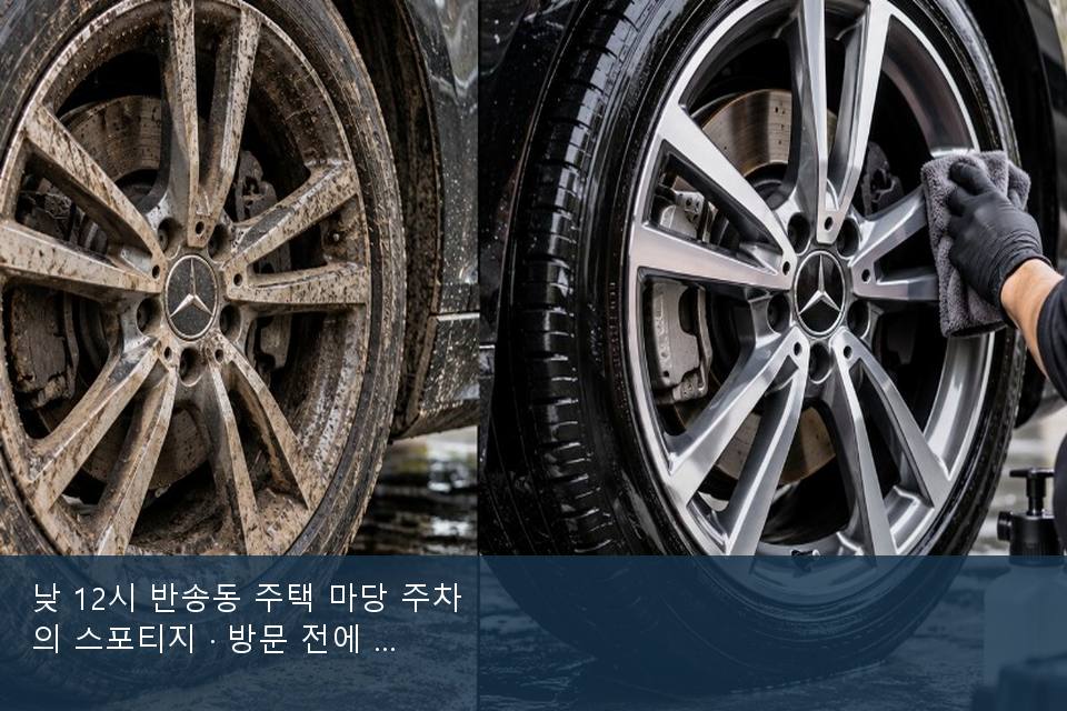 낮 12시 반송동 주택 마당 주차의 스포티지 · 방문 전에 확인한 것